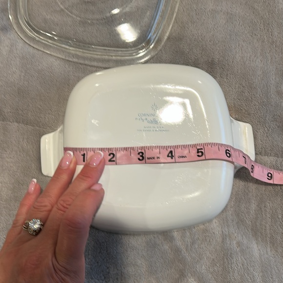 Corningware White Casserole Set with Blue Floral Design - Picture 4 of 7